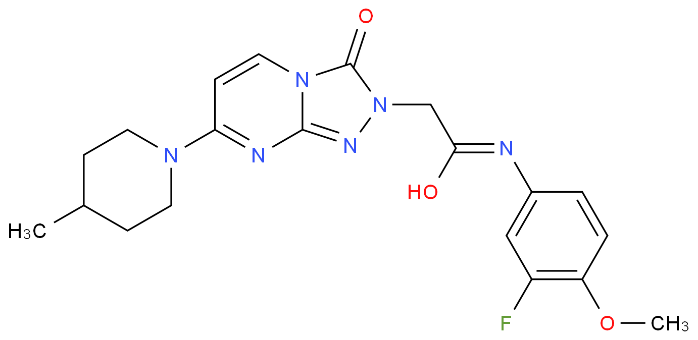 N-(3-Fluoro-4-methoxyphenyl)-2-[7-(4-methylpiperidin-1-yl)-3-oxo-[1,2,4]triazolo[4,3-a]pyrimidin-2-yl]acetamide