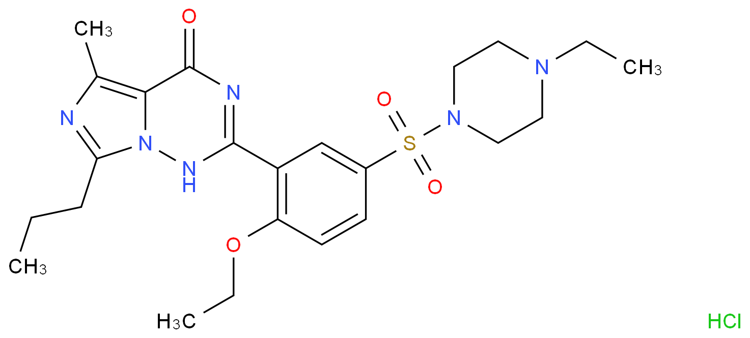 Vardenafil hydrochloride structure