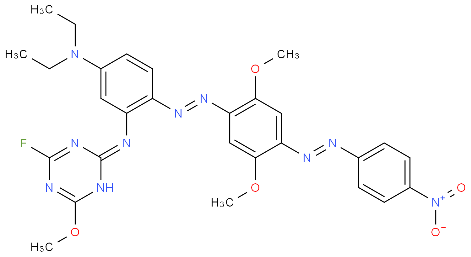 N,N-diethyl-4-[2,5-dimethoxy-4-(4-nitrophenylazo)]phenylazo-3-(6-fluoro ...