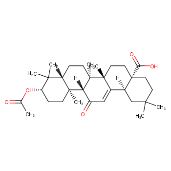 Olean-12-en-28-oic acid, 3-(acetyloxy)-11-oxo-, (3β)-