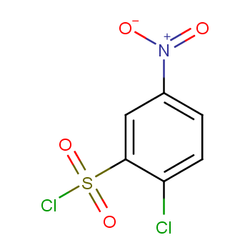 2-氯-5-硝基苯磺酰氯化学结构式