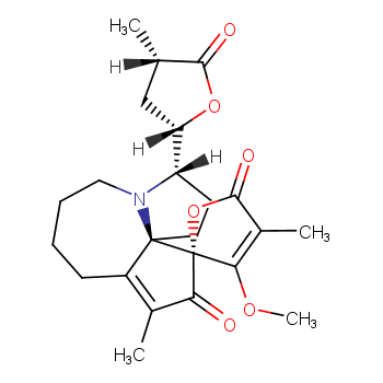 (3S,11S,11aS)-3'-Methoxy-4',9-dimethyl-3-[(2S,4S)-4-methyl-5-oxot<wbr />etrahydro-2-furanyl]-2,3,5,6,7,8-hexahydro-1H,5'H,10H-spiro[cyclo<wbr />penta[b]pyrrolo[1,2-a]azepine-11,2'-furan]-5',10-dione