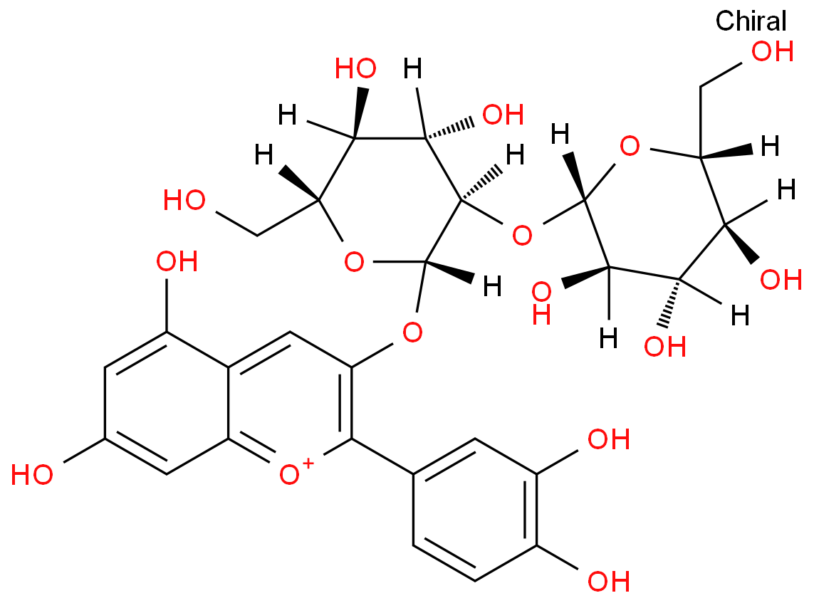 矢车菊-3-O-槐糖苷氯化物