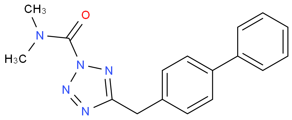 N,N-dimethyl-5-[(4-phenylphenyl)methyl]tetrazole-2-carboxamide  