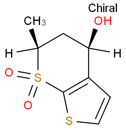 (4S,6S)-4H-Thieno[2,3-b]-thiopyran-4-ol-5,6-dihydro-6-methyl-7,7-dioxide