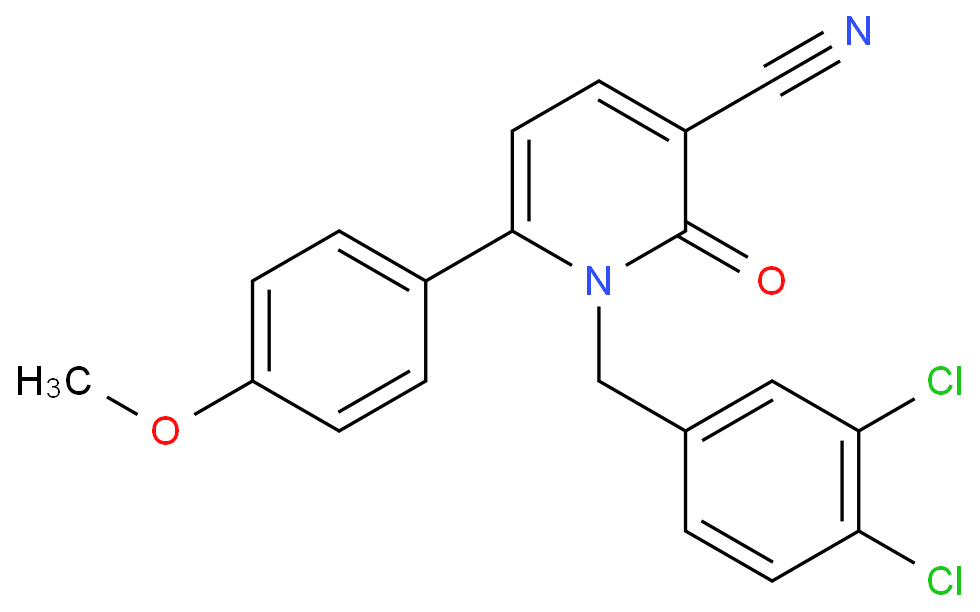 1-(3,4-DICHLOROBENZYL)-6-(4-METHOXYPHENYL)-2-OXO-1,2-DIHYDRO-3-PYRIDINECARBONITRILE