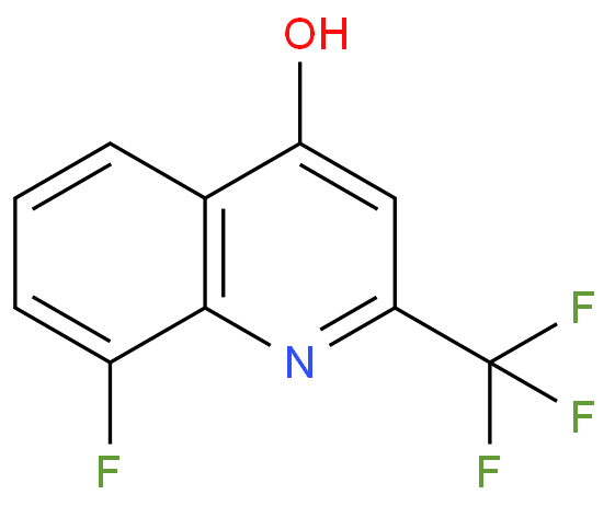 8-FLUORO-4-HYDROXY-2-(TRIFLUOROMETHYL)QUINOLINE structure