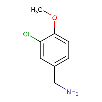 3-氯-4-甲氧基苄胺化学结构式