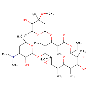 Erythromycin structure