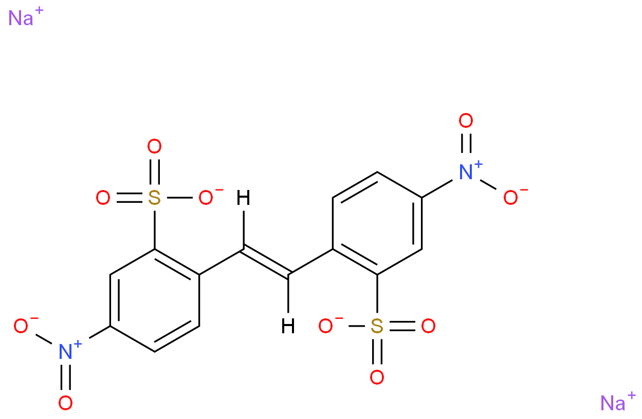 Benzenesulfonic acid,2,2'-(1,2-ethenediyl)bis[5-nitro-, sodium salt (1:2)  