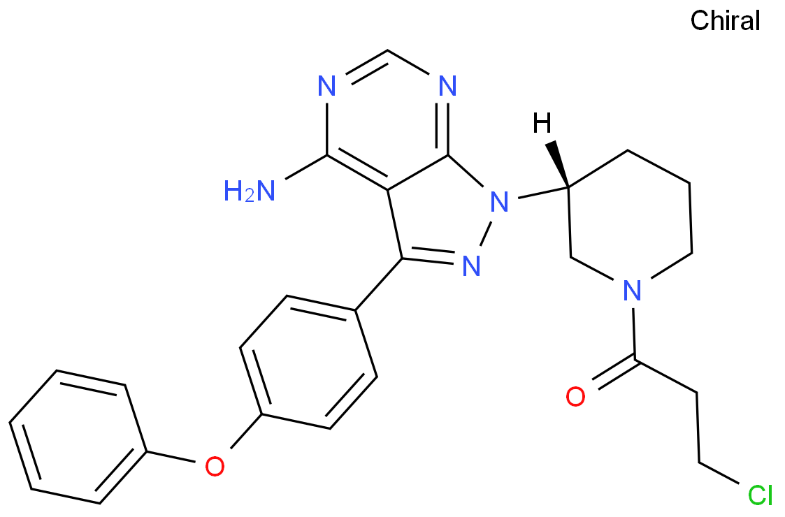 (R)-1-(3-(4-氨基-3-(4-苯氧基苯基)-1H-吡唑并[3,4-d]嘧啶-1-基)哌啶-1-基)-3-氯丙烷-1 -酮