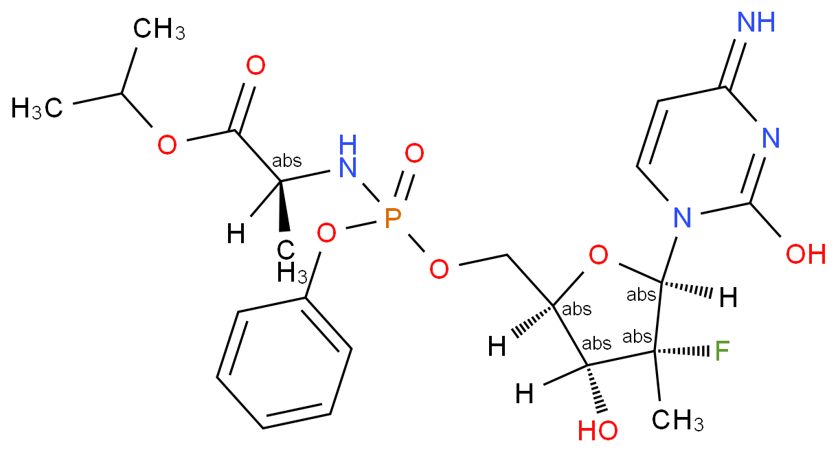 L-Alanine, N-[(2'R)-2'-deoxy-2'-fluoro-2'-methyl-P-phenyl-5'-cytidylyl]-,1-methylethyl ester