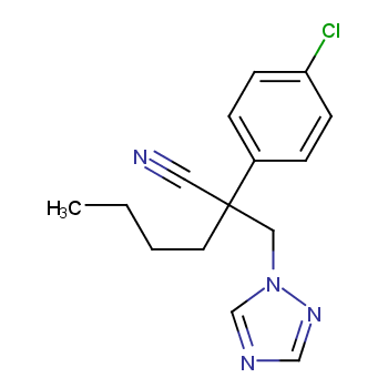 2-(4-chlorophenyl)-2-(1,2,4-triazol-1-ylmethyl)hexanenitrile