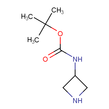 3-N-叔丁氧羰基胺基环丁胺化学结构式