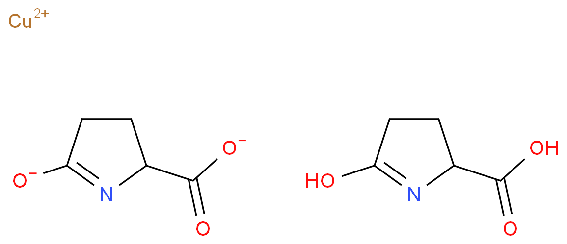 吡咯烷酮羧酸铜化学结构式