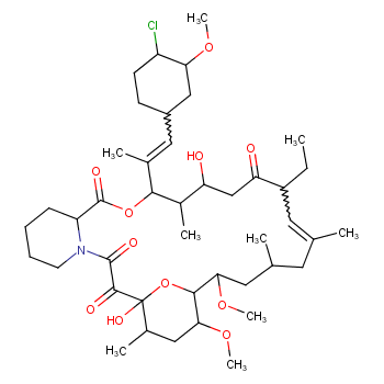 Pimecrolimus; 137071-32-0 structural formula