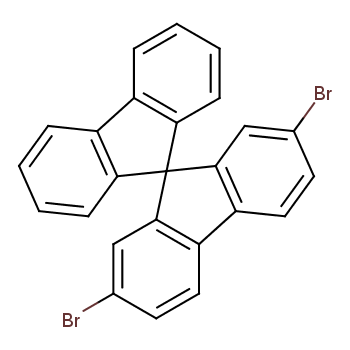 2,7-二溴-9,9'-螺二芴化学结构式