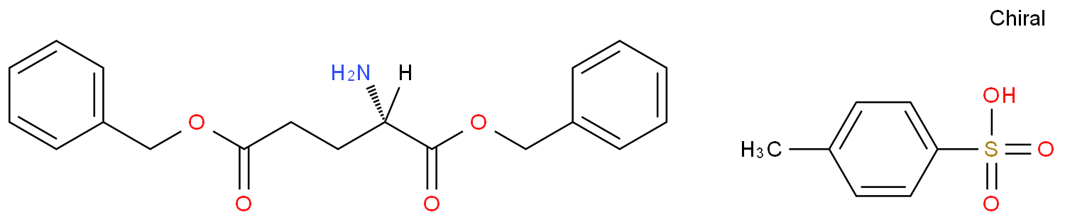 L-谷氨酸双苄酯对甲苯磺酸盐化学结构式