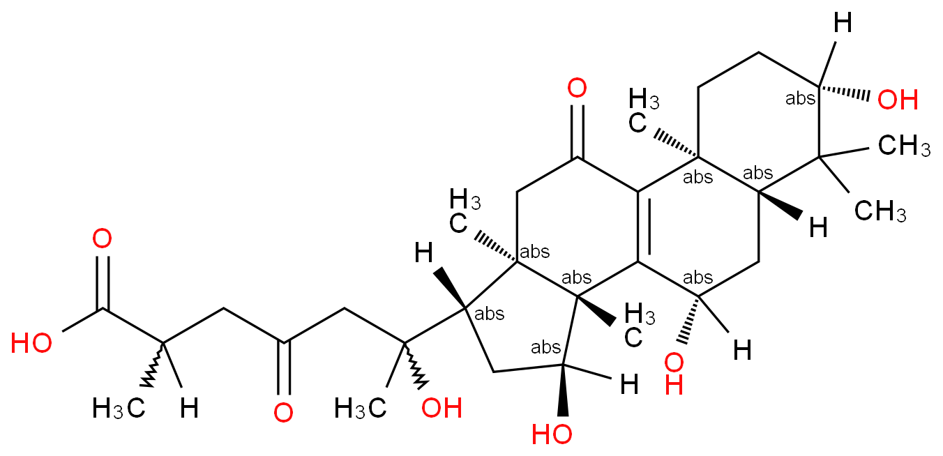 (20ξ)-3β,7β,15α,20-Tetrahydroxy-11,23-dioxo-5α-lanost-8-en-26-oic acid