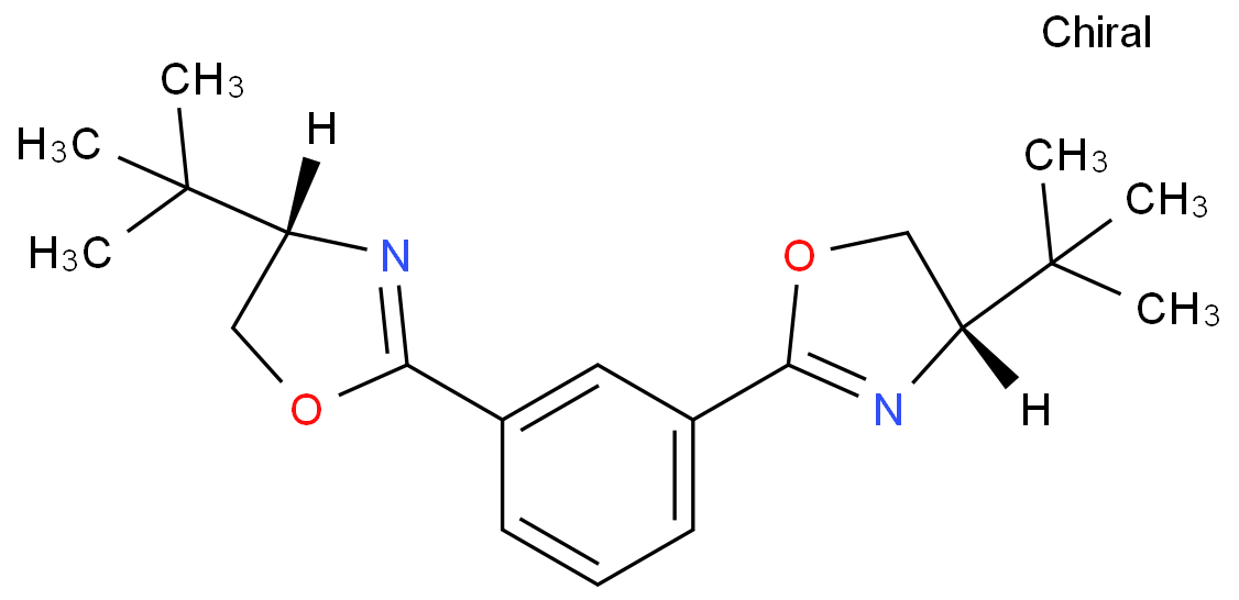 1,3-双((S)-4-(叔丁基)-4,5-二氢恶唑-2-基)苯，CAS号：196207-68-8 科研产品，质量保证!
