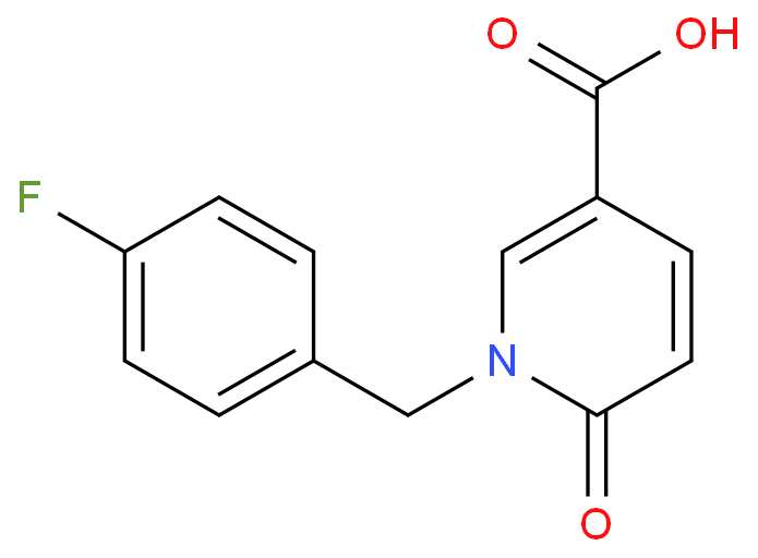 1-(4-氟苄基)-6-氧代-1,6-二氢吡啶-3-羧酸 CAS号:941869-20-1科研及生产专用 高校及研究所支持货到付款