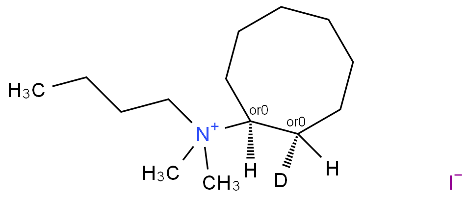 (1S,2S)-2-Deutero-N-butyl-N,N-dimethylcyclooctanaminium iodide structure