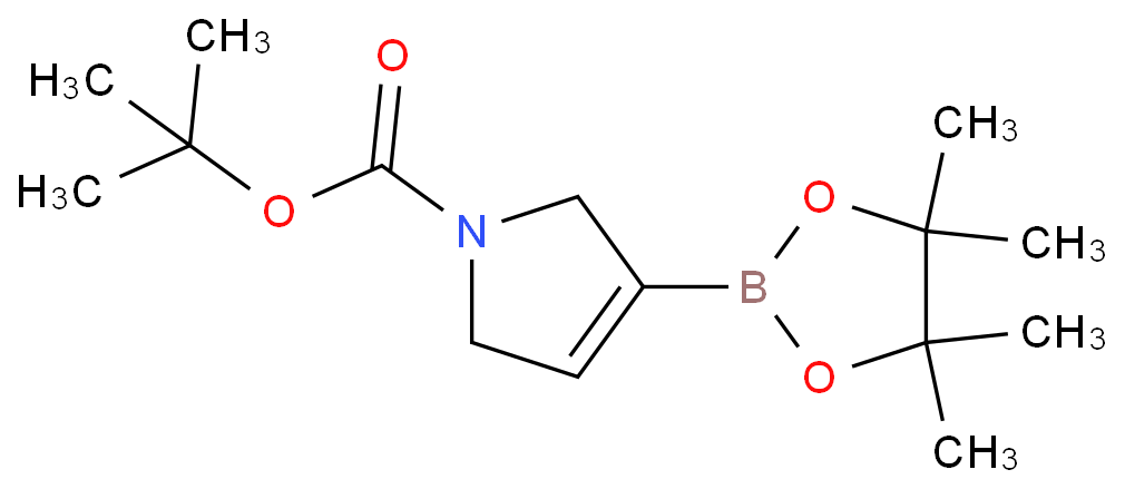 3-(4,4,5,5-四甲基-1,3,2-二噁硼烷-2-基)-2,5-二氢-1H-吡咯-1-羧酸叔丁酯化学结构式