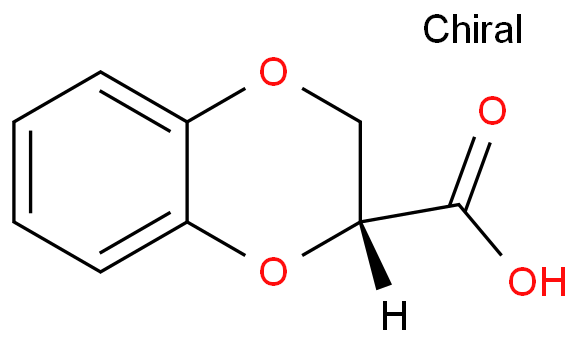 70918-53-5 (R)-1,4-苯并二噁烷-2-甲酸 结构式图片
