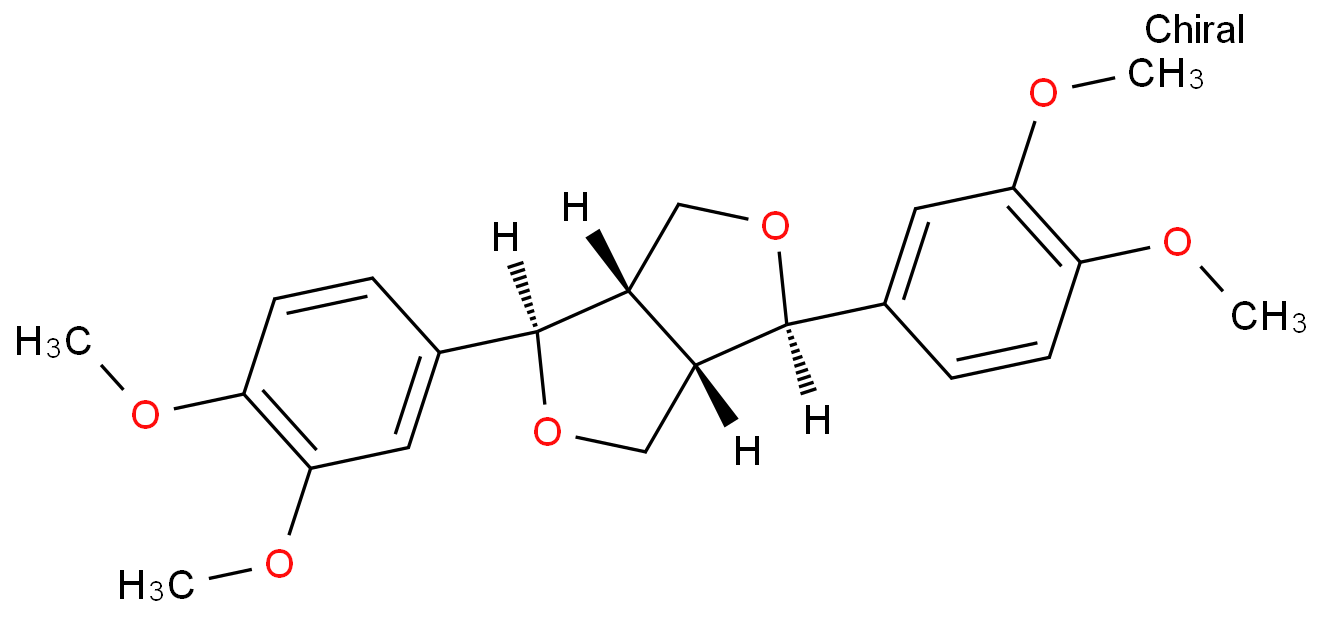1H,3H-Furo[3,4-c]furan, 1,4-bis(3,4-dimethoxyphenyl)tetrahydro-, (1.α.,3a.α.,4.α.,6a.α.)-(-)-