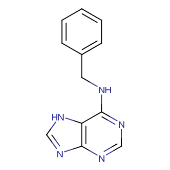 6-Benzylaminopurine structure