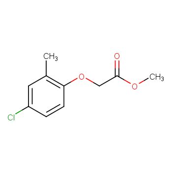 2-甲-4-氯苯氧基乙酸甲酯化学结构式