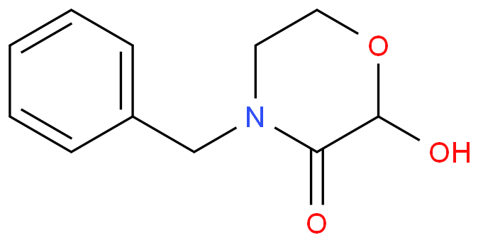 4-苄基-2-羟基-吗啉-3-酮化学结构式