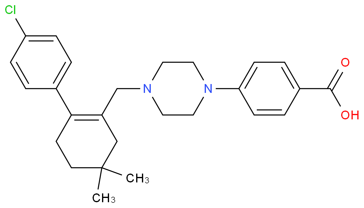 4-[4-[[2-(4-氯苯基)-5,5-二甲基-1-环己烯]甲基]-1-哌嗪]苯甲酸 