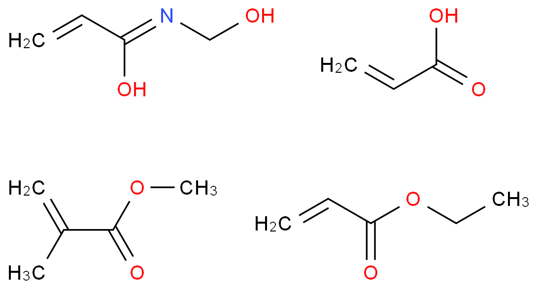 Acrylic acid, ethyl acrylate, methyl methacrylate, N-methylolacrylamide polymer