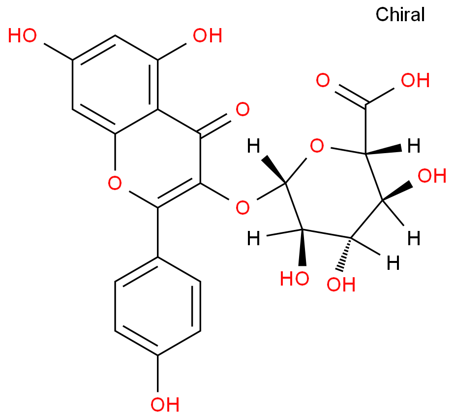 山奈酚葡萄糖醛酸苷化学结构式