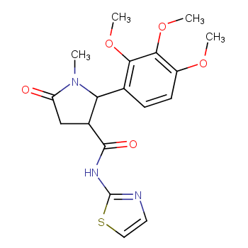 3-[3-(2-oxopyrrolidin-1-yl)propyl]-1-(2,2,2-trifluoro-1-phenylethyl)urea structure