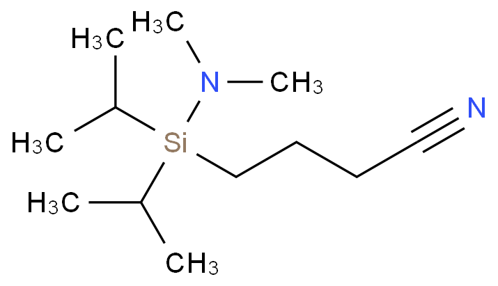 3-氰基丙基(二异丙基 )二甲氨基硅烷化学结构式