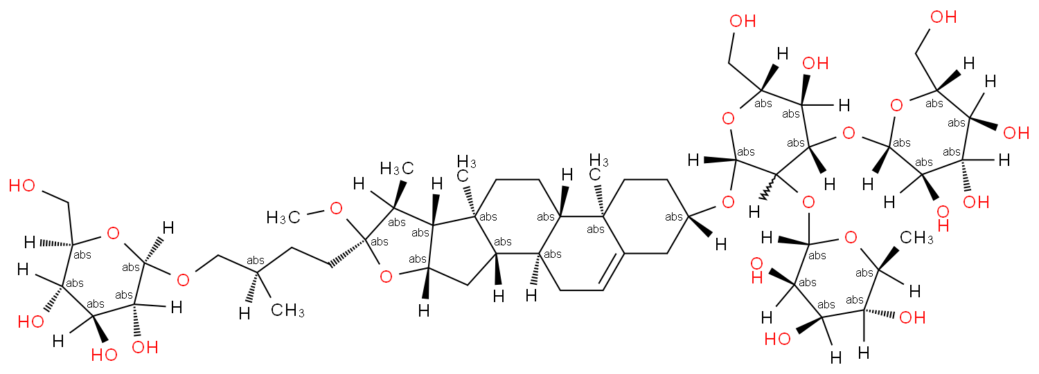 甲基原纤细薯蓣皂苷化学结构式