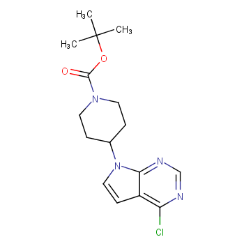 1-PIPERIDINECARBOXYLIC ACID, 4-(4-CHLORO-7H-PYRROLO[2,3-D]PYRIMIDIN-7-YL)-, 1,1-DIMETHYLETHYL ESTER