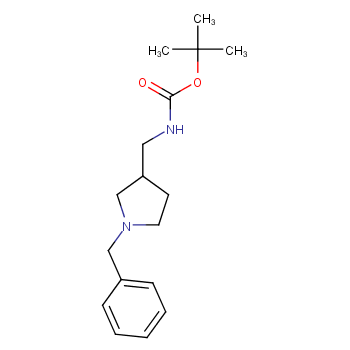 (1-苄基吡咯烷-3-基甲基)氨基甲酸叔丁酯化学结构式