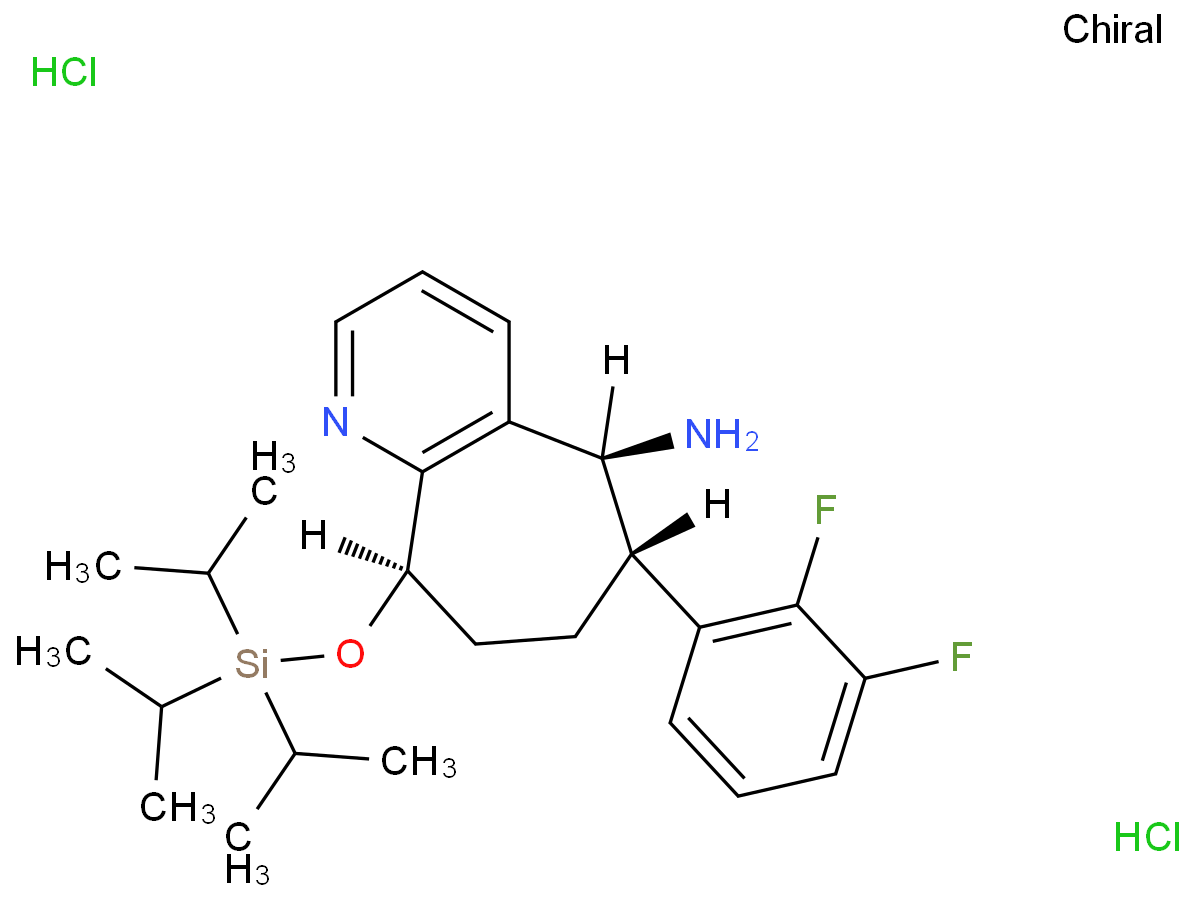 (5S,6S,9R)-6-(2,3-二氟苯基)-9-((三异丙基硅)氧基)-6,7,8,9-四氢-5H-环庚[B]吡啶-5-胺盐酸盐