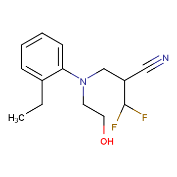 2-[[(2-乙基苯基)(2-羟基乙基)氨基]甲基]-3,3-二氟-丙腈