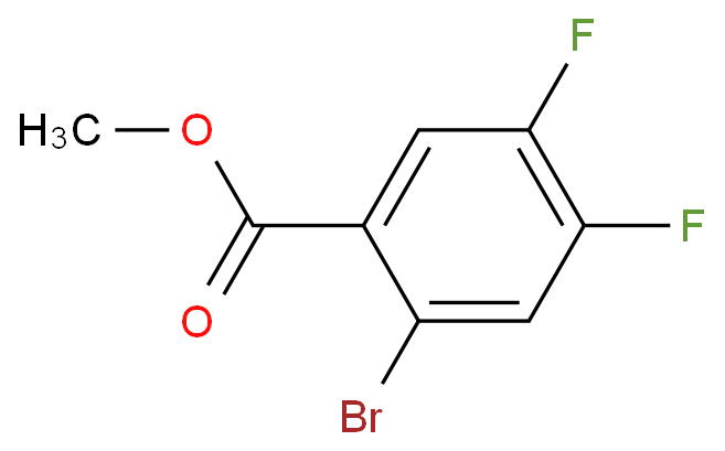 2-溴-4,5-二氟苯甲酸甲酯化学结构式