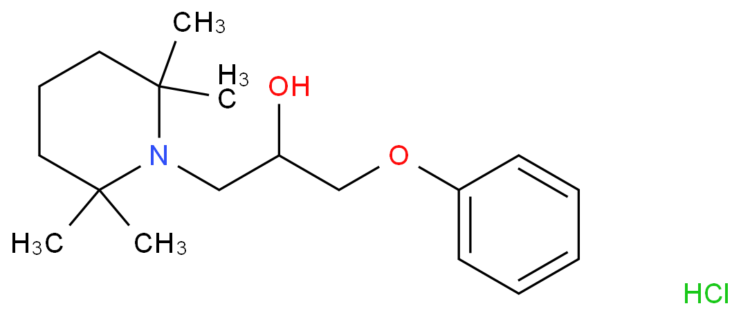 1-Piperidineethanol,2,2,6,6-tetramethyl-a-(phenoxymethyl)-, hydrochloride (1:1)