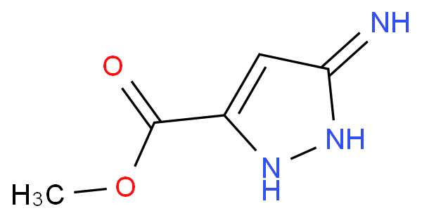 5-氨基-1H-吡唑-3-羧酸甲酯 化学结构式