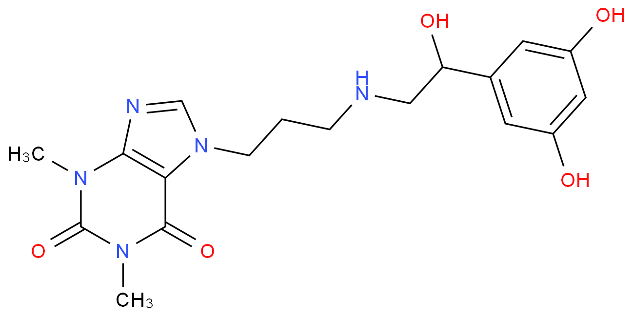 1H-Purine-2,6-dione,7-[3-[[2-(3,5-dihydroxyphenyl)-2-hydroxyethyl]amino]propyl]-3,7-dihydro-1,3-dimethyl-  