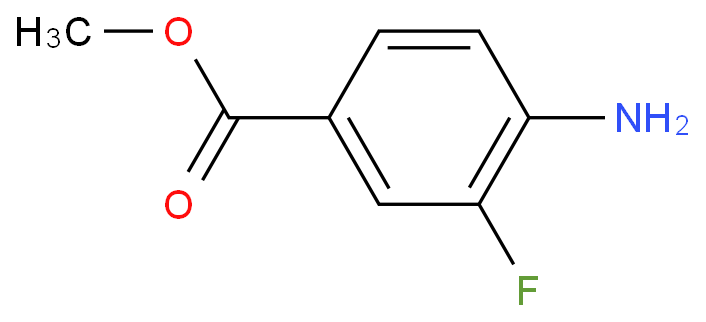 4-氨基-3-氟苯羧酸甲酯化学结构式