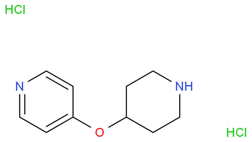 4-(哌啶-4-基氧)吡啶二盐酸盐化学结构式