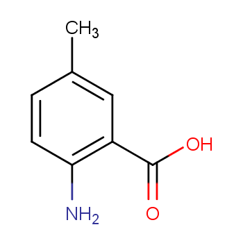 2-氨基-5-甲基苯甲酸化学结构式