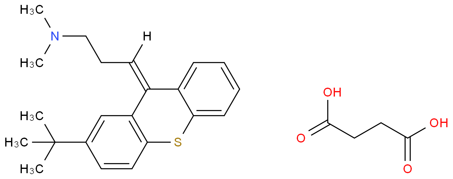 3z 3 2 Tert Butyl 9h Thioxanthen 9 Ylidene N N Dimethylpropan 1 Amine Butanedioate 15931 02